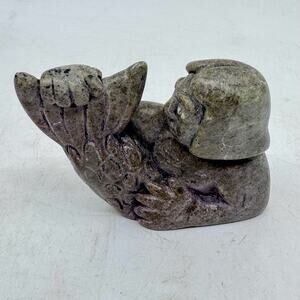 Inuit Handmade Soapstone Sedna Sculpture by GEORGE ALAYCO